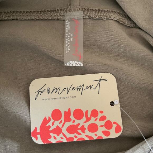 Free People FP MOVEMENT Hot Shot Hooded Layer Slouchy Fit Hoodie XS Sage Stone - Picture 6 of 12